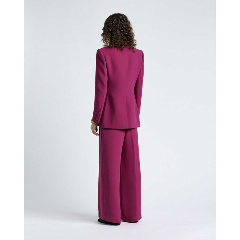 Cue Magenta Double Weave Tailored Blazer image number 1